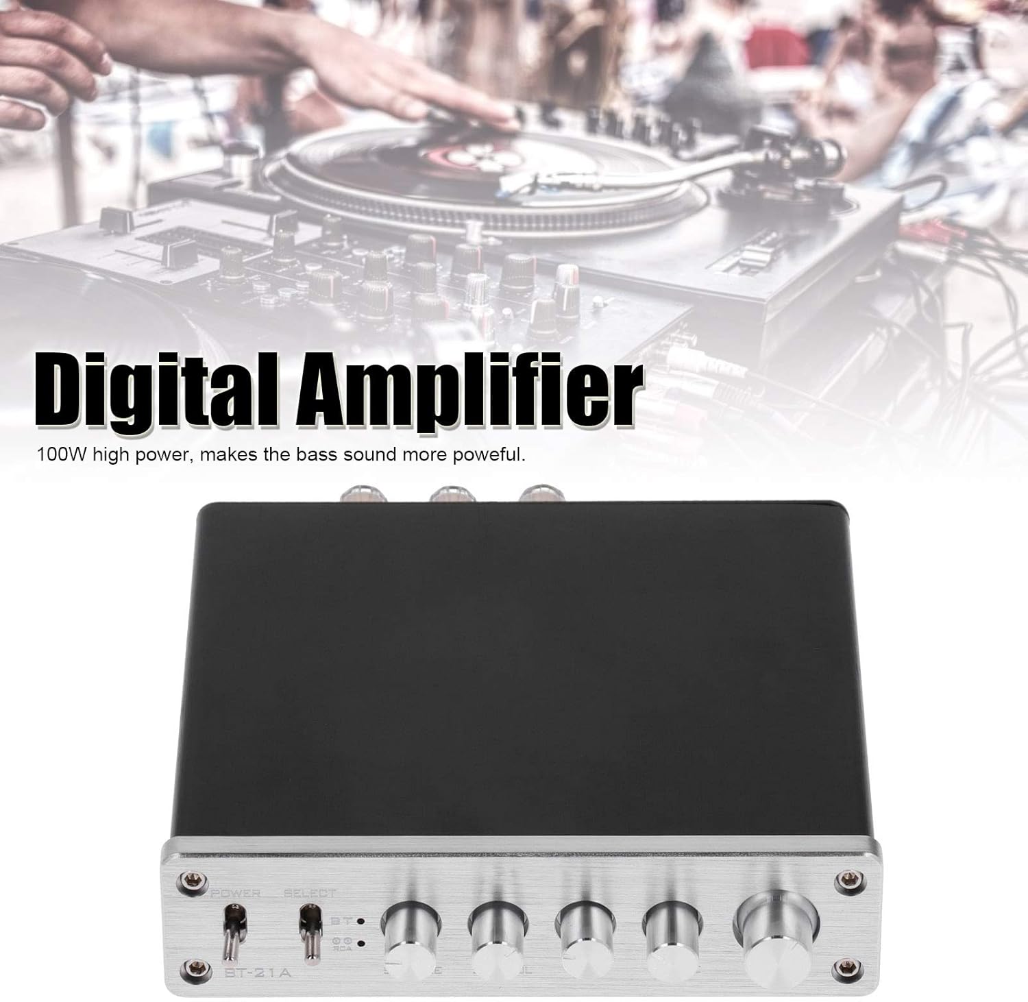 100w Dc12v~24v Ungentlemanly Warfare Movie Audio Equalizer Phono Preamp Digital Amplifier Headphone Amp Hi Fi Stereo Audio High Power Amp for Home