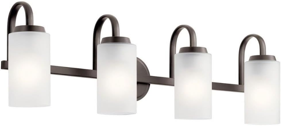 Kichler 55088OZ Kennewick Vanity, 4-Light 300 Total Watts, Olde Bronze