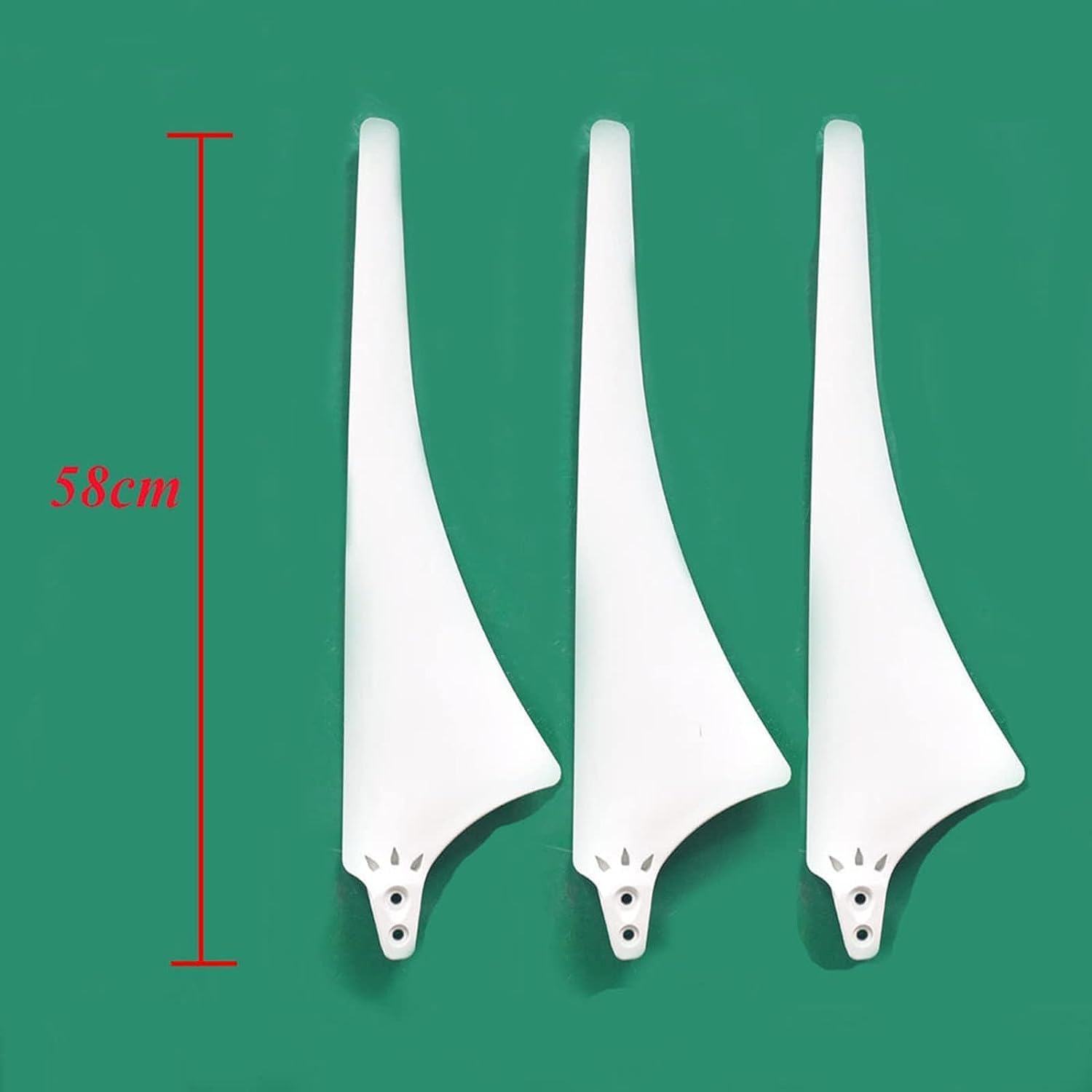 CAJUCA DIY Household Boat 3Pcs 580Mm High Strength Nylon Fiber Blades Windmill Accessories Wind Power Generator Wind Turbine Blades