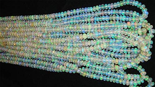 9 strands of arainbow flash ethiopian opal smooth beads size 3.5 to 4.5 mm, 15 inch strand