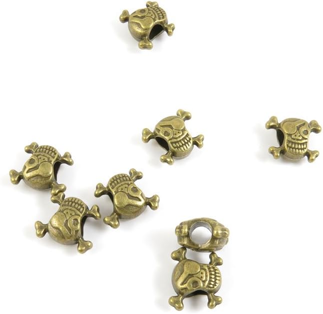 460 Pieces Jewelry Making Charms Findings Antique Bronze Brass Fashion Jewellery Wholesale Supplies Pendant Lots Bulk Supply O6DS3 Pirate Skull Loose Beads