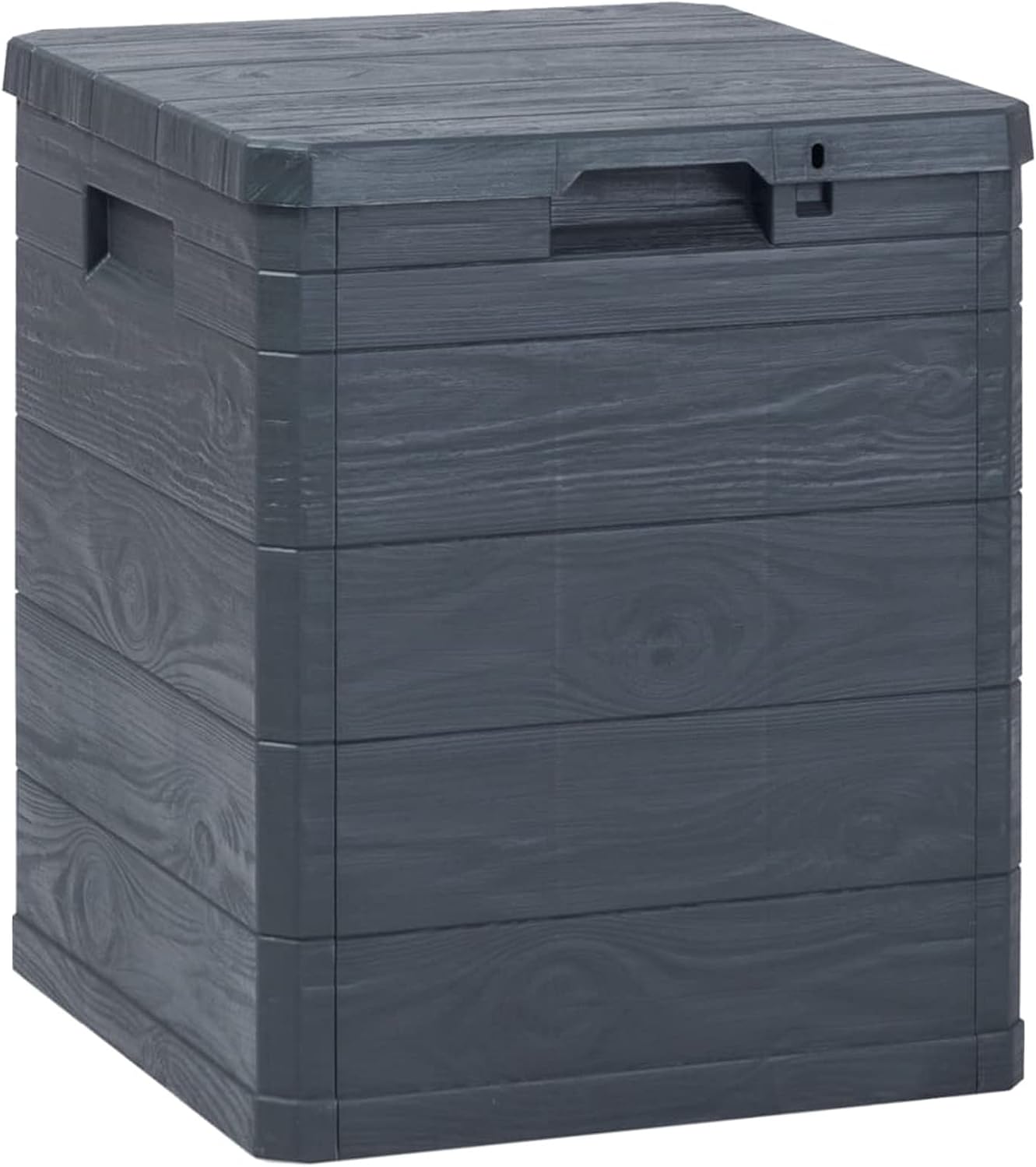 90L Anthracite Outdoor Storage Box - Durable, Weatherproof, Lockable, Ideal for Home & Garden