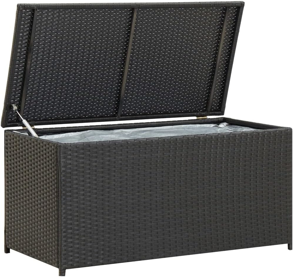 Patio Storage Box Poly Rattan 39.3