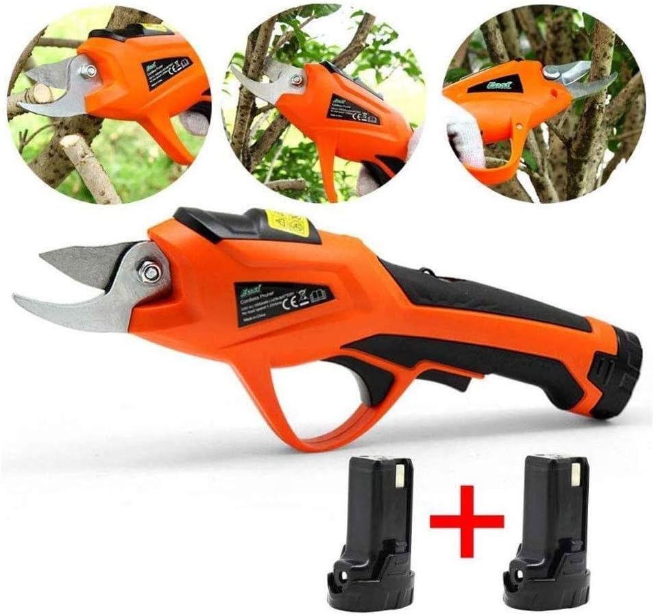 Garden Shears Secateurs 10MM Electric Pruning Shears, Gardening Scissors Tool, Pruning Scissors Gardening Tool Gardening Shears Professional Cordless Tree Trim Fruit Tree Bracket for Trimmin