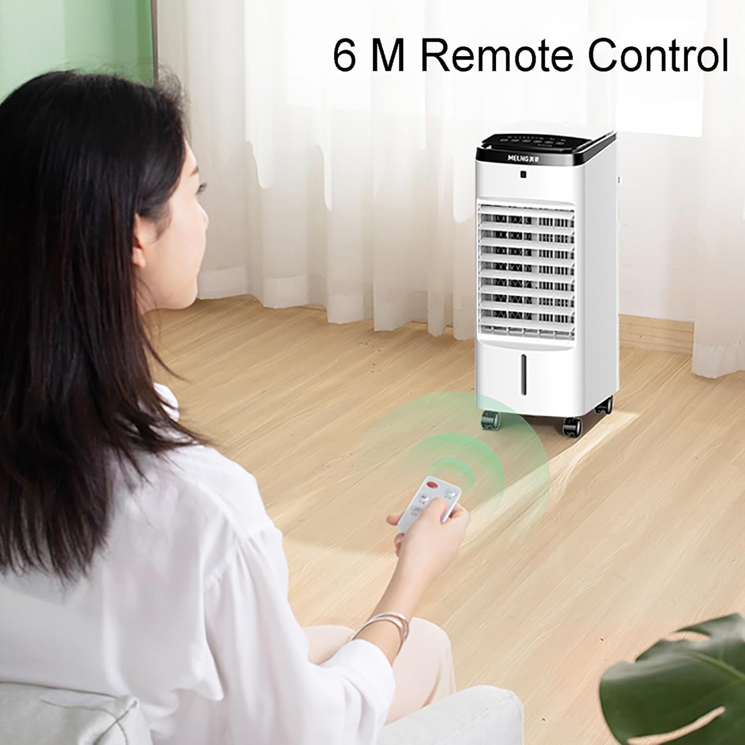 3-IN-1 Evaporative Air Cooler, Portable Air Conditioners w/Remote & 3 Speeds, Windowless Air Conditioner with Utral-Quiet, 2.6 Gal Tank & 2 Ice Packs, for Room Bedroom Office
