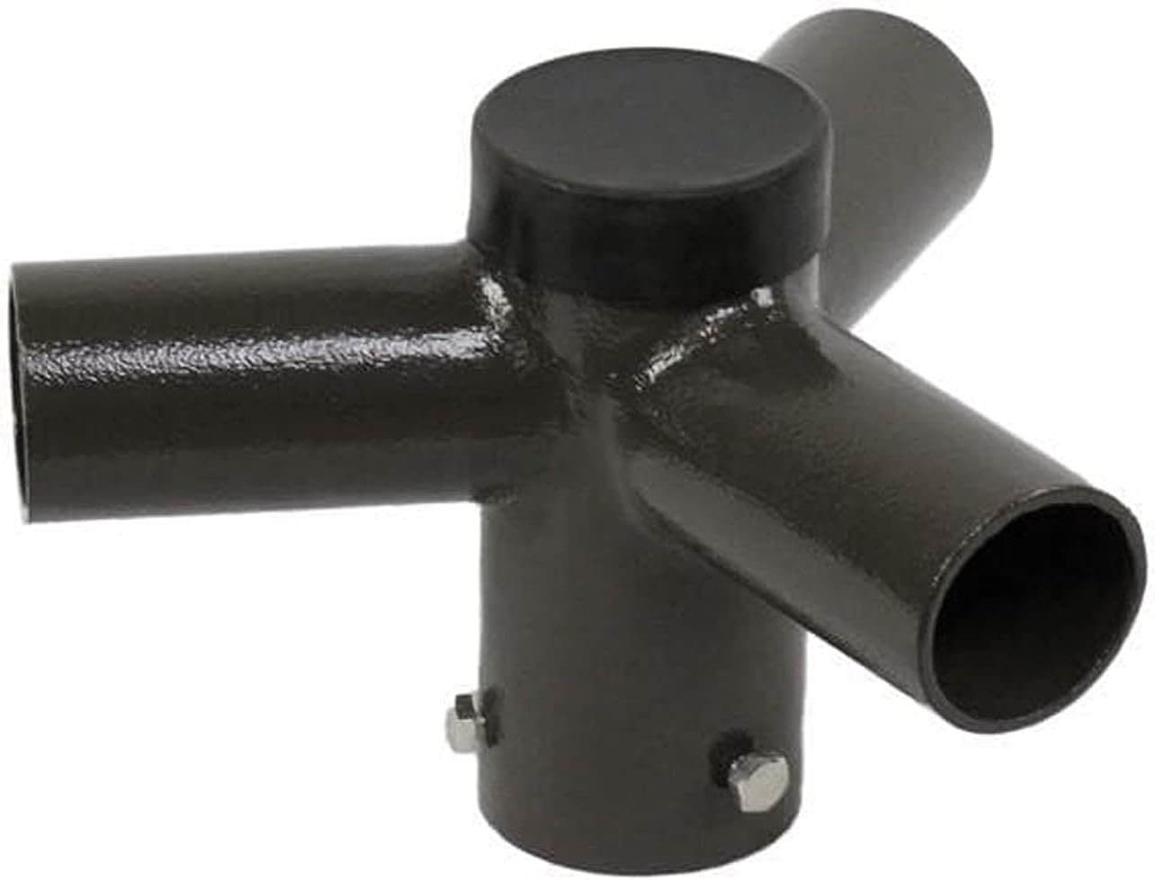 Tenon Adapter with 3 Horizontal 120 Degree Tenons,Vertical Bracket Adapter for 2 3/8 inch Tenon,Dark Brown Pole Adapter for LED Area Lights,Outdoor Post Lights Mounting Accessories