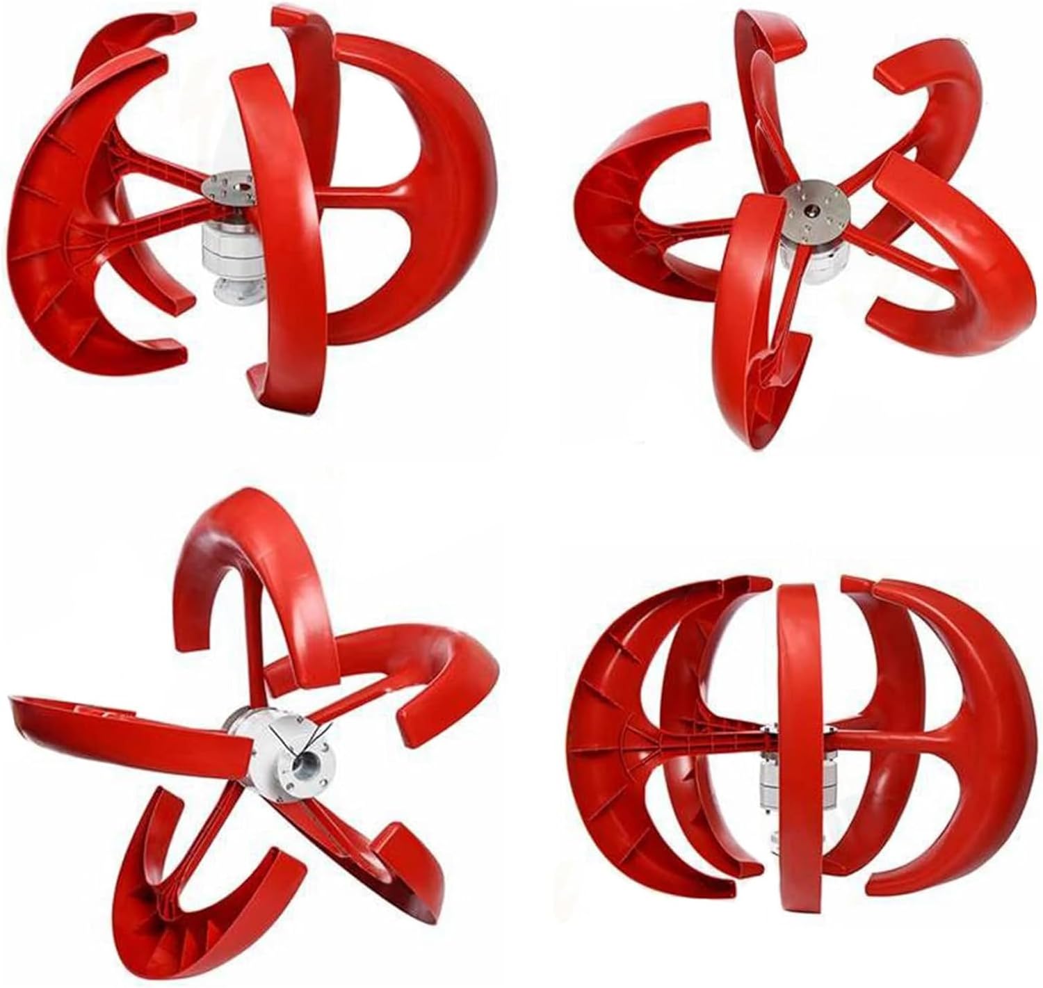 5 Blades Minitype Lantern Wind Turbine Generator, Vertical Wind Turbine Kit, Wind Turbine Generator with Controller, for Home Outdoor Streetlight Highways Boats,300w12v