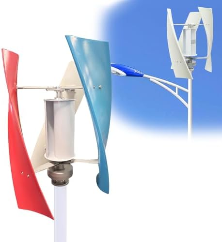 Vertical Axis Wind Turbine 300W - Magnetic Levitation Generator with 360° Auto Wind Direction Adaptation for Home Power & Street Lighting Solutions