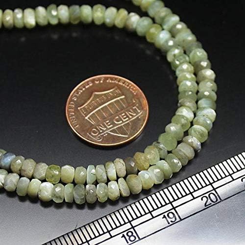 chrysoberyl cats eye faceted rondelle gemstone loose craft beads strand 18