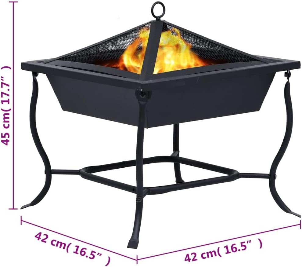 YAFF Fire Pit Black 17.7