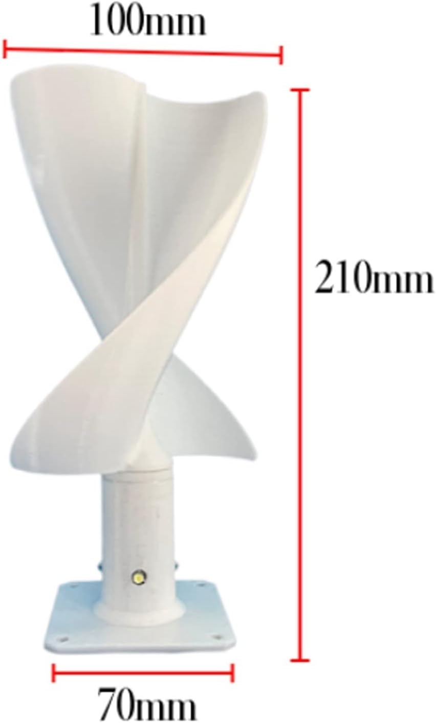 20w 12VDIY Wind Turbine Generator Model LED Light Vertical Wind Turbine Spiral Wind Turbine with 4 LED Lights