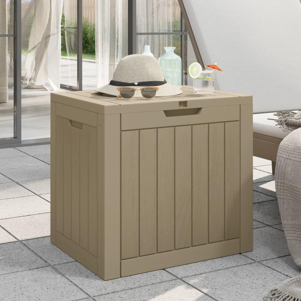 qiangxing Patio Storage Box Outdoor Storage Cabinet Deck Boxes Outdoor Waterproof Outdoor Storage Bin Outdoor Storage Bench Light Brown 21.9