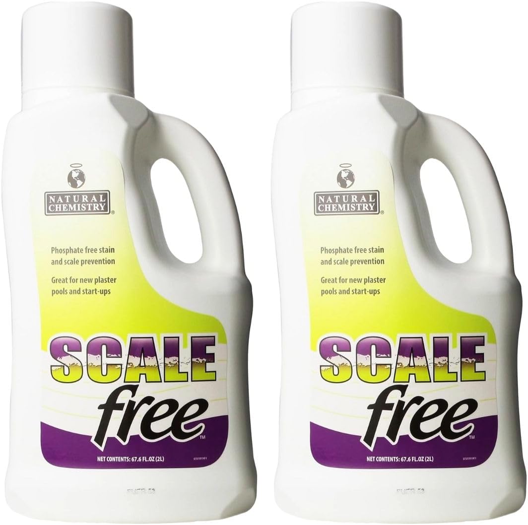 Natural Chemistry Scale Free, 2 Liter, Pack of 2, Phosphate Free Stain and Scale Prevention, Ideal for New Plaster Pools and Start-Ups