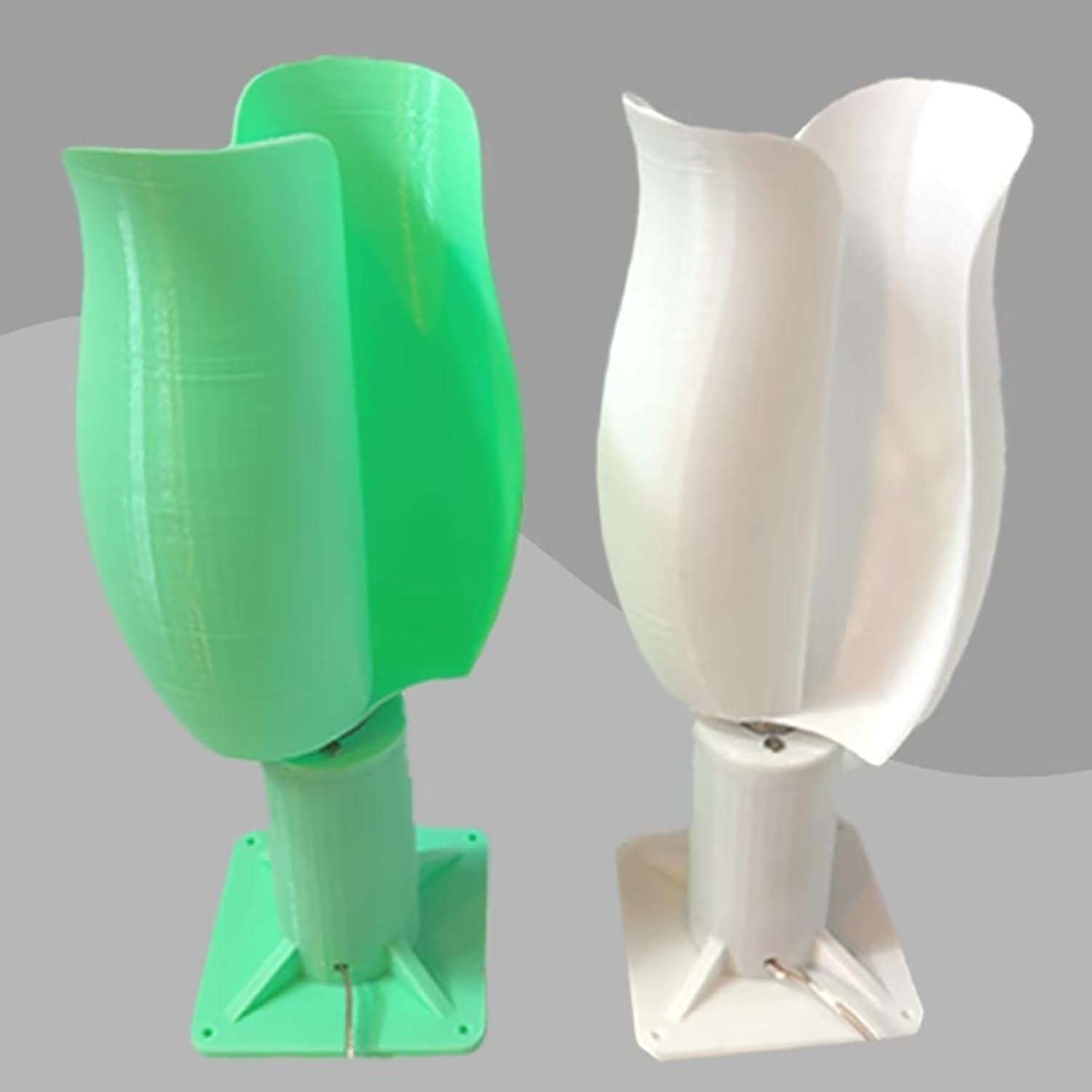 20W Wind Power Generator 1-12V Wind Generator DIY Vertical Axis Wind Turbine Model with LED Light, Three-Phase Permanent Magnet Generator for Teaching Physical Power Generation,Green,20W