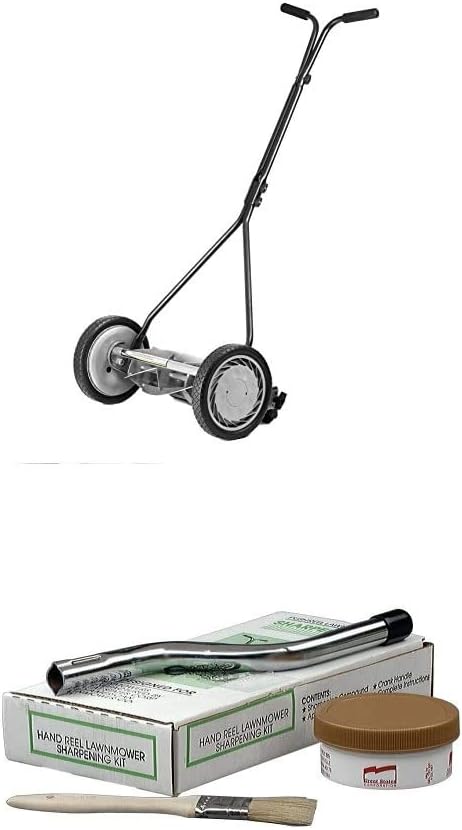American Lawn Mower 1415-16 16-Inch 5-Blade Reel Mower & SK-01 Sharpening Kit Bundle