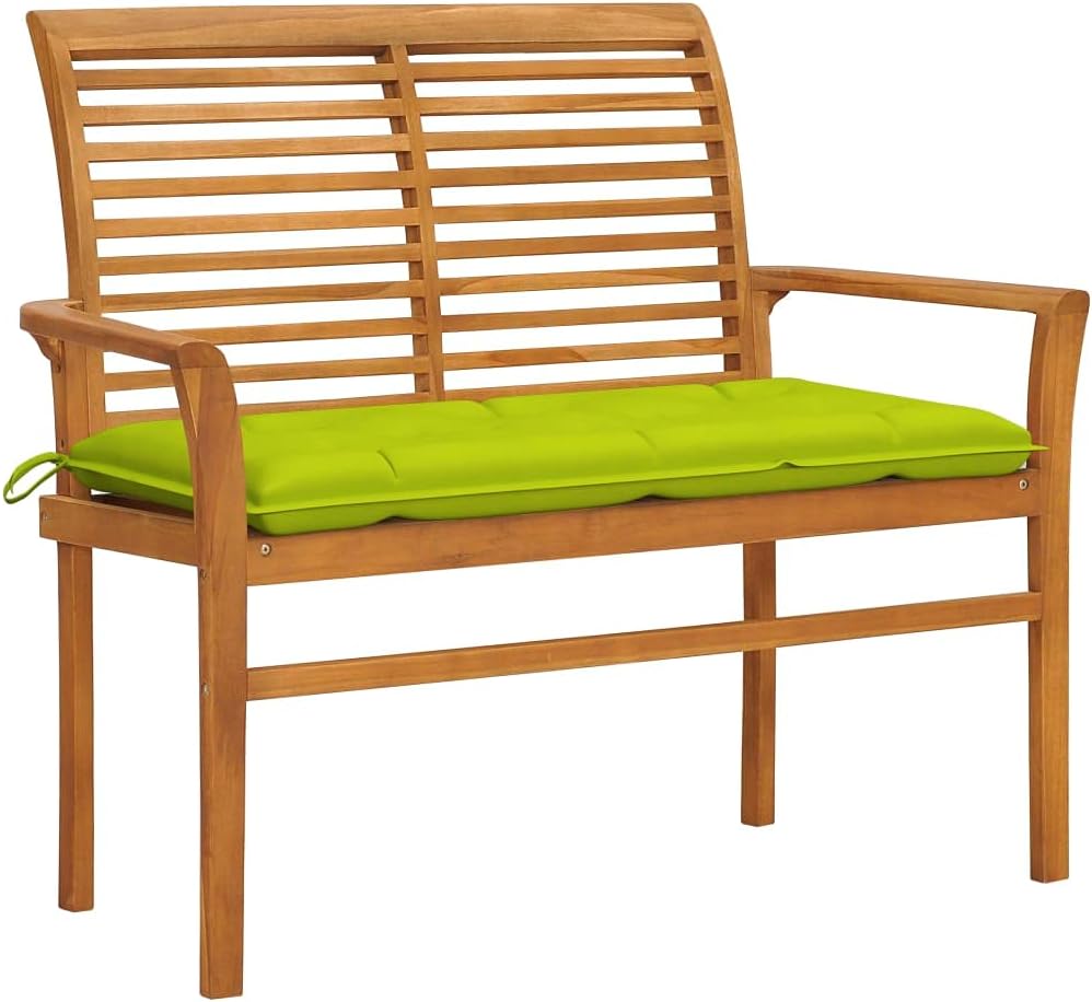 Patio Benches Patio Bench with Bright Green Cushion 44.1
