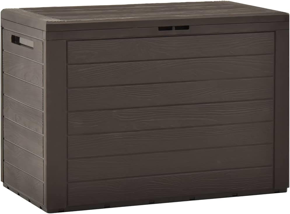 Patio Storage Box, Deck Box Delivery Boxes For Outside Outdoor Storage Box Outdoor Storage Bench Outdoor Furniture Suitable For Gardens Patios Backyard Pool Brown 30.7