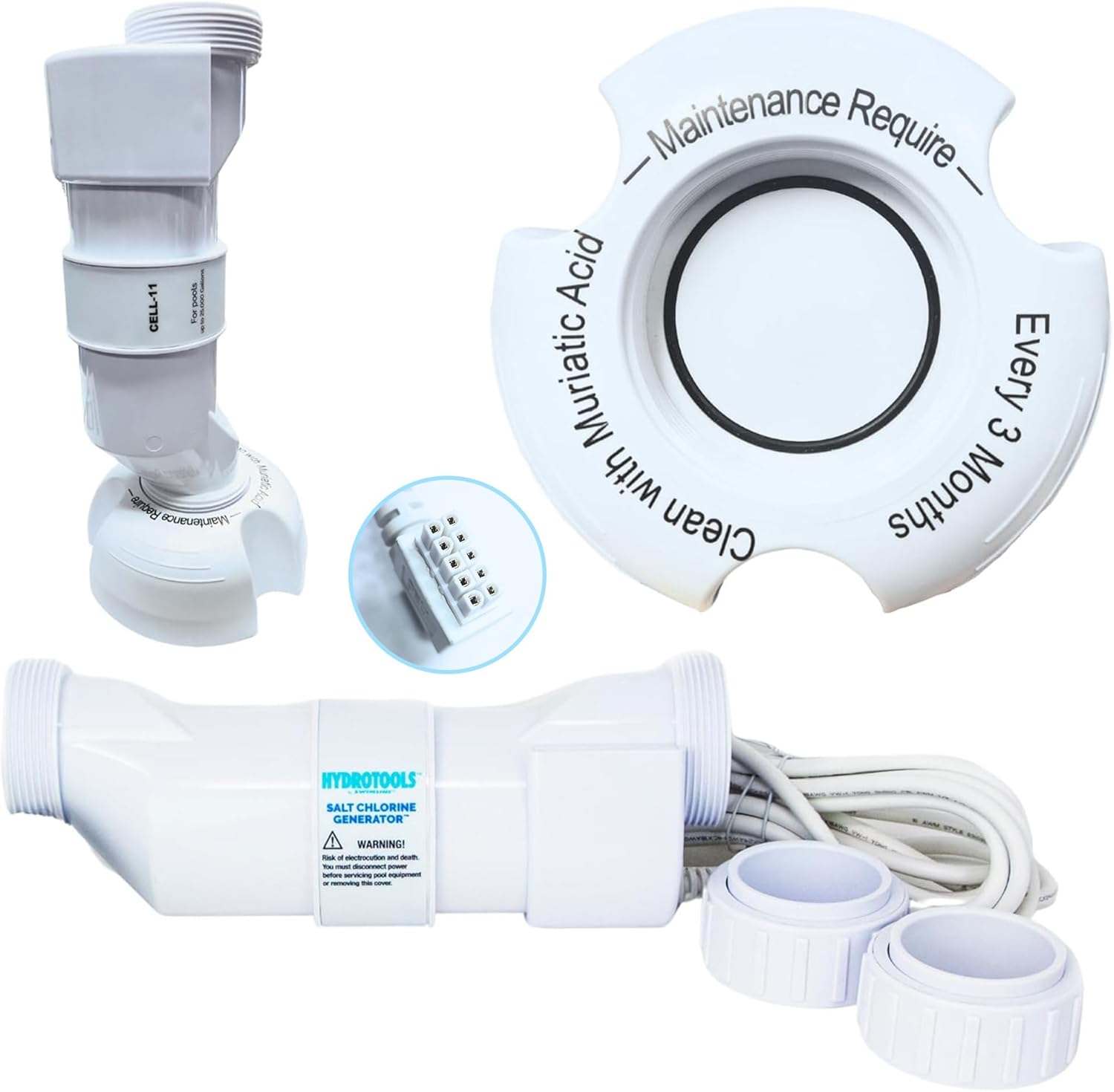 SWIMLINE HYDROTOOLS Pool Salt Replacement Cell for Water Chlorinator Systems for Pools Up to 25,000 Gallons | 13 Titanium Plates, Hayward Compatible, Easy Install Above & Inground Pool Generators