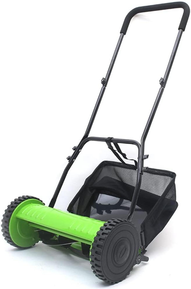 Hand Push Lawnmower - Manual Lawn-Mower with 30cm Cutting Width,4 Cutting Height Levels - Walk-Behind Lawn Mower