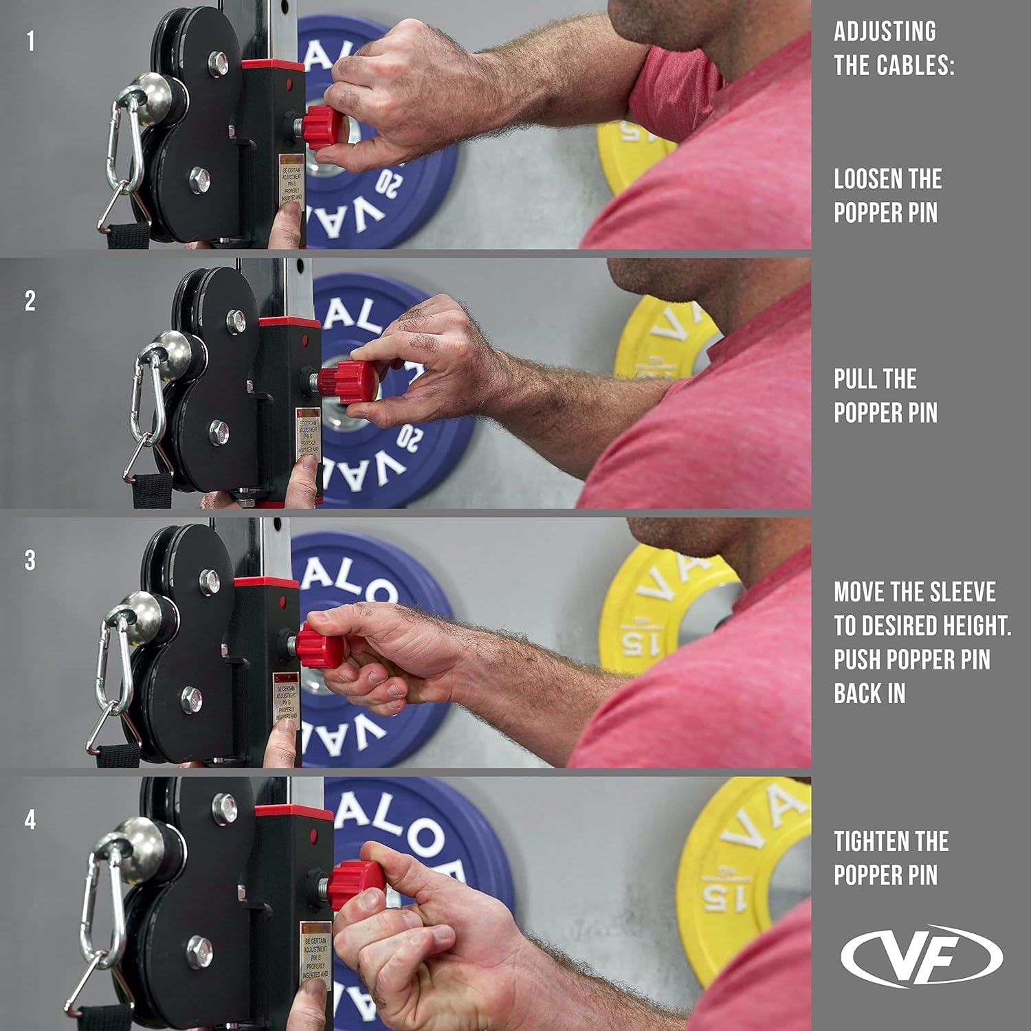 Valor Fitness Cable Crossover Machine - 17 Adjustable Positions with Pull Up Bars and Optional Bundle Attachments Max Weight 200 lb. Plate Loaded Pulley System for Home Gym Power Workout