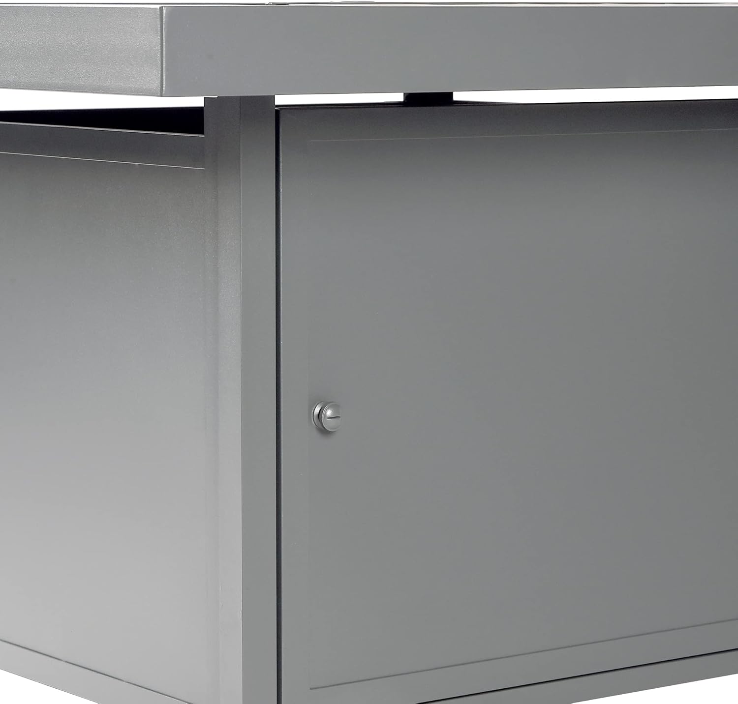 Square 42 in. x 42 in. Aluminum Propane Fire Pit Table with Glass Beads, Two Covers, Lid, 57,000 BTUs in Grey Finish