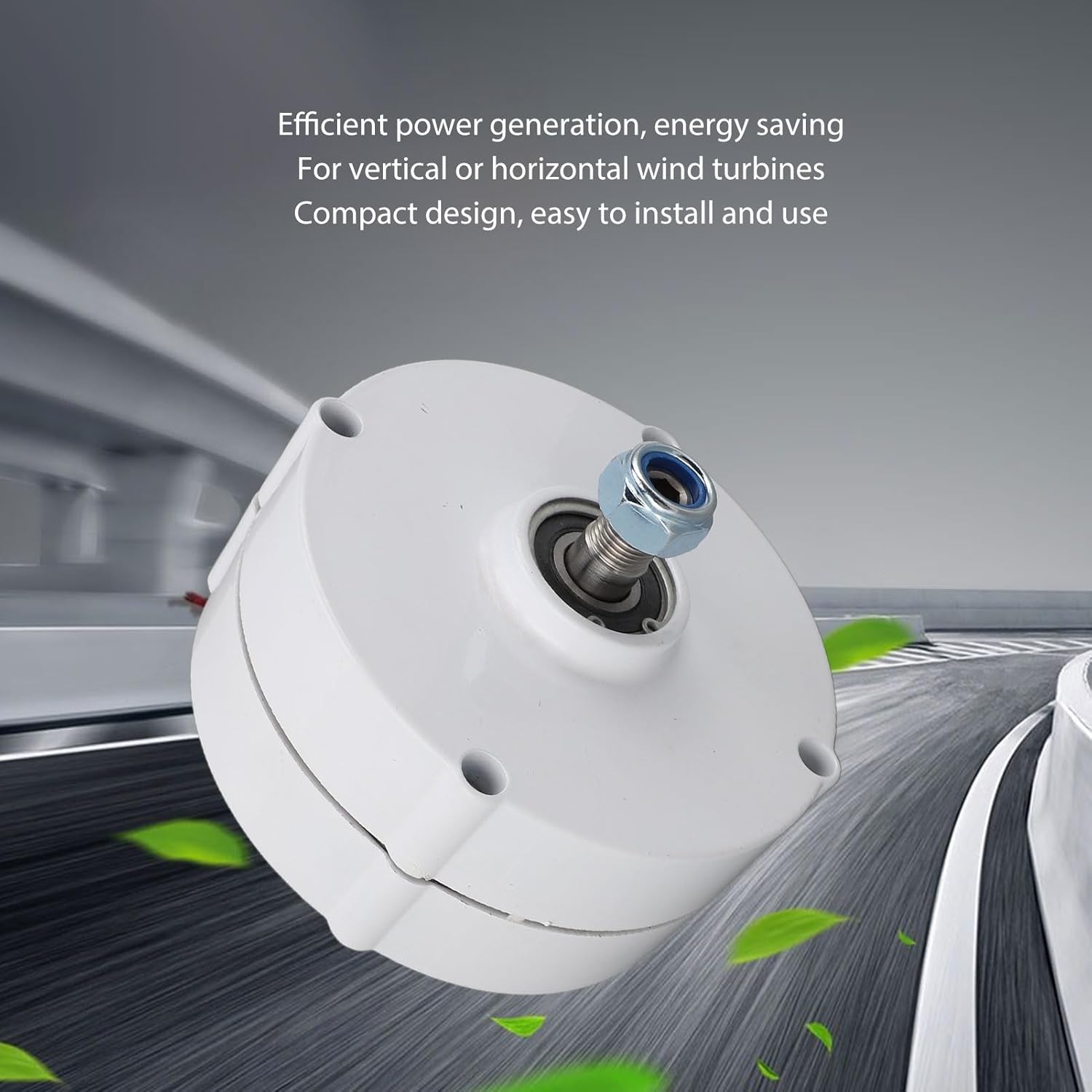 Fockety 3 Phase Generator, Double Shaft 48V Permanent Magnet Electric Motor Compact Design High Efficiency for Vertical or Horizontal Wind Turbines (200W), Focketydm6bfu8wih-12