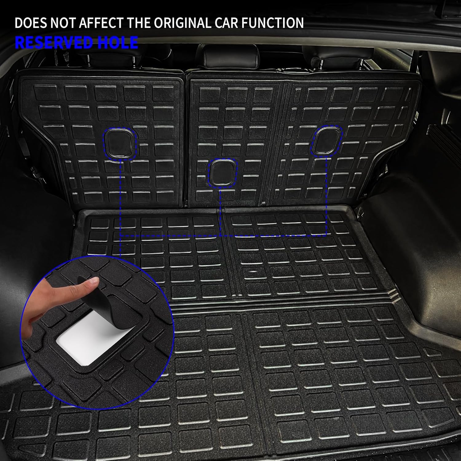 Rongtaod Floor Mats Compatible with 2022-2026 Hyundai Tucson Cargo Mat TPE Trunk Mat Cargo Liner All Weather Back Seat Cover Protectors 2025 Tucson Accessories (Backrest Mats+Trunk mat+Floor Mats)