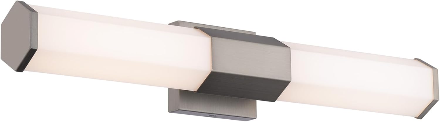 Remi 24in LED Bathroom Vanity & Wall Light 3-CCT Selectable 2700K-3000K-3500K in Brushed Nickel