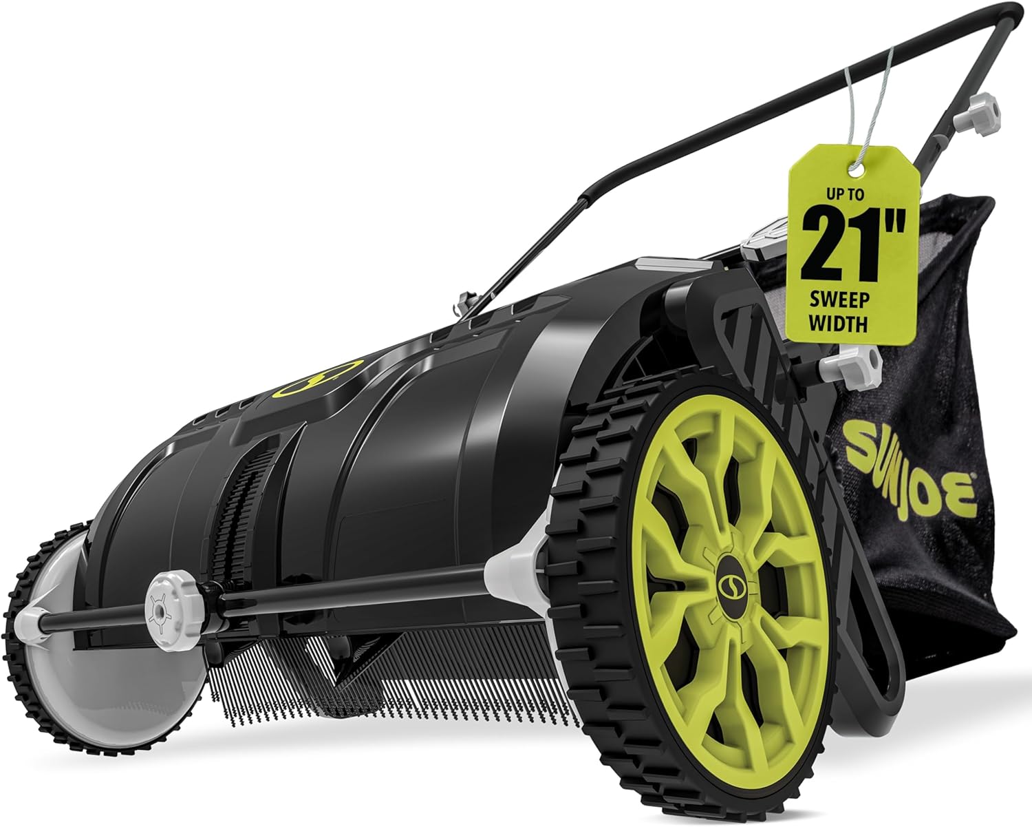 Sun Joe SDJ601LS | 21-in Manual Leaf Sweeper | 22-Gal Collection Bag (Renewed)