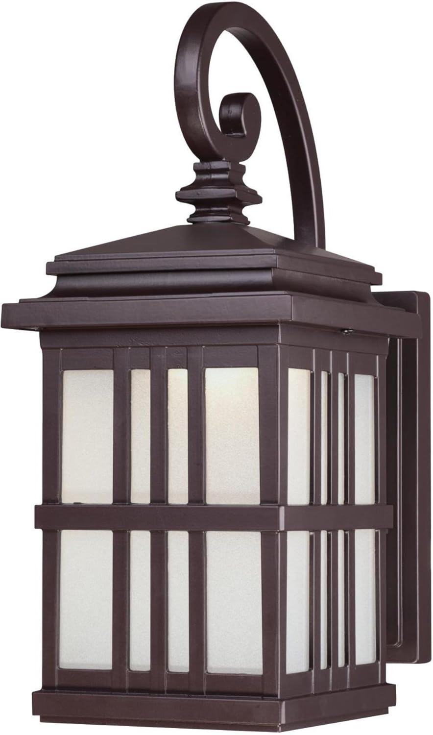 Westinghouse 6400200 Traditional One-Light LED Outdoor Wall Light Sconce Oil Rubbed Bronze Finish, Frosted Glass