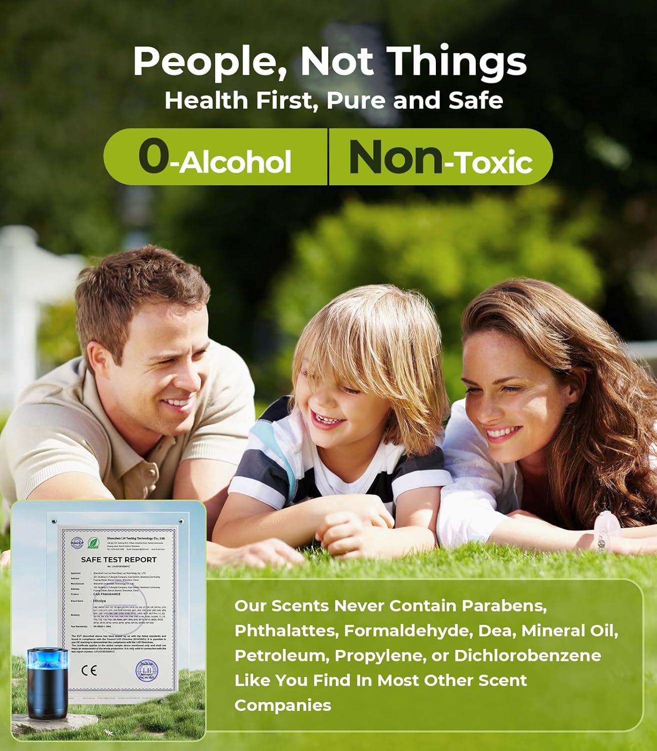 Smart Car Air Fresheners, Ambient Light & Mist Fragrance, Auto On/Off Car Air Freshener Diffuser, Adjustable Intensity, Lasts 6 Months, Built-in Battery, Premium Scents Refill X2 - Mystic Ice