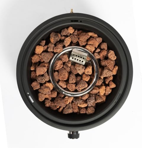 HGD 16 inch Portable Propane Fire Pit for Camping,Outdoor Fire Pit with Cooking Support 30000 BTU Smokeless Gas Fire Pits for Outside Patio