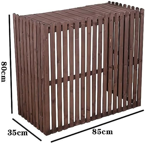 Wooden Air Conditioner Cover Outdoor Solid Wood Shelf, Lattice Wooden Air Conditioner Cover, Air Conditioner Outer Cover, Outdoor Plant Storage Room/Brown/85X35X80Cm ( Color : Brown , Size : 85X35X80C