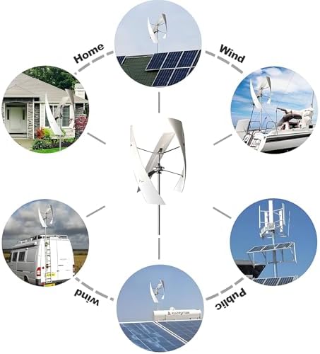 10000W Vertical Wind Turbine Kit - 3-Blade Low-Speed Generator with Controller for Home Renewable Energy & Off-Grid Power Systems - 12000W/12V Efficient Solutions
