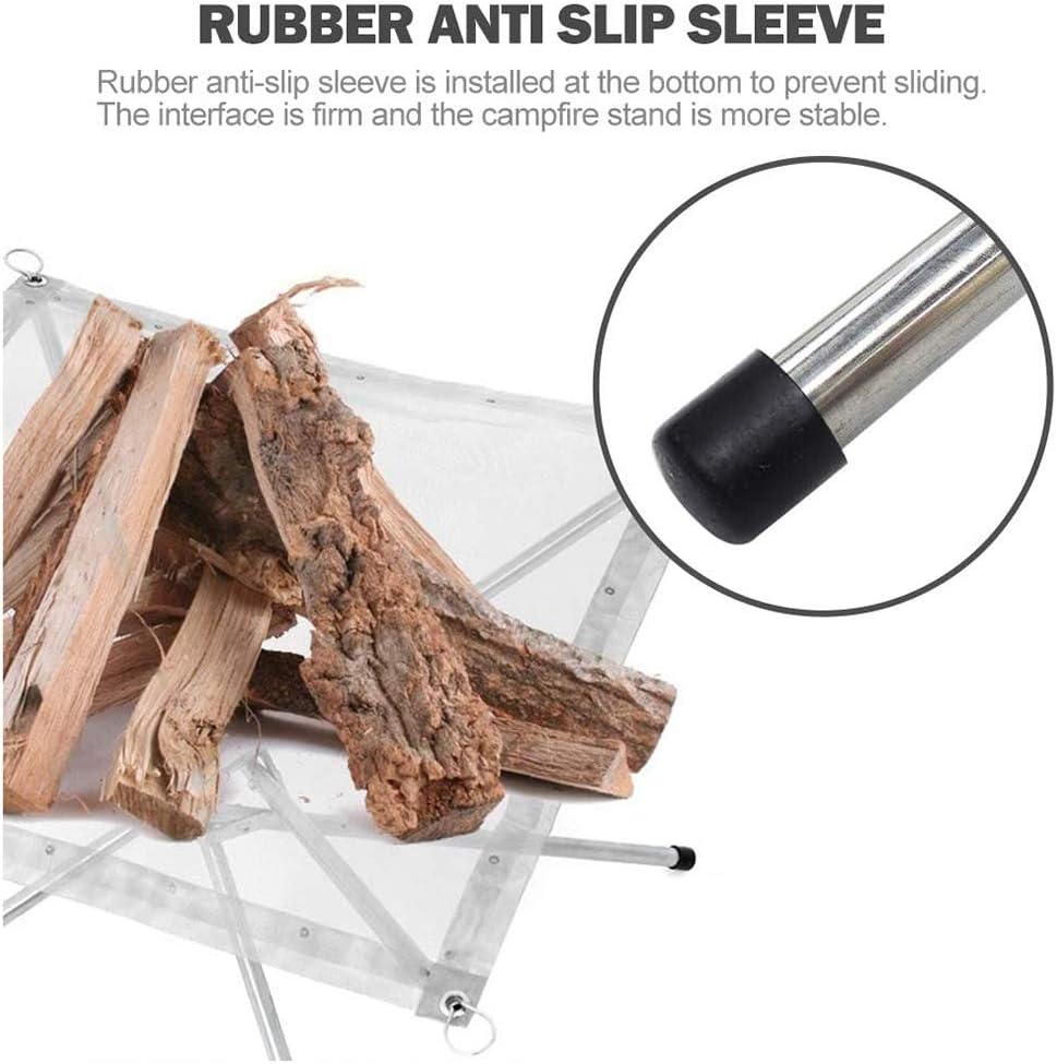 Foldable Stainless Steel Mesh Fire Pits,Wood Burning Fire Bowl,16.5 Inch Portable