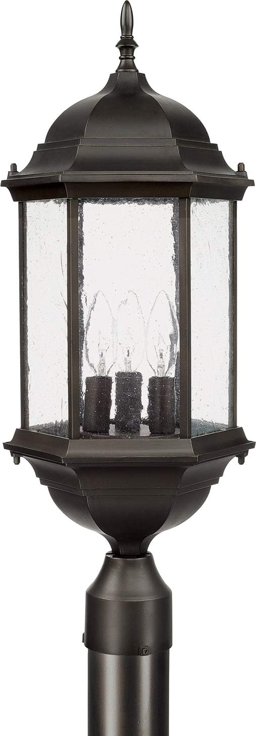 Capital Lighting 9837OB Main Street Antique Glass Outdoor Post, 3-Light 180 Total Watts, 24