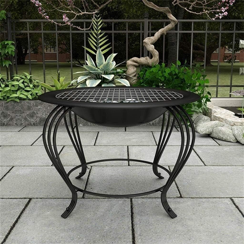 Fire Pits Outdoor Wood Burning Outdoor Fire Large Bonfire Wood Burning Patio Coal Grill Firepit for Outside Grill Charcoal Smokeless Grill with Spark Screen with Cover BBQ Cooking for Outside Camping