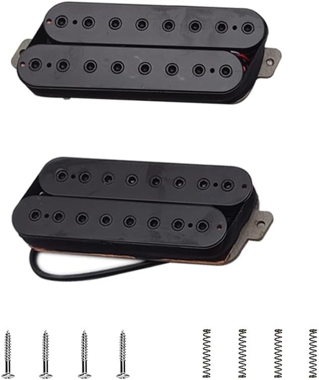 Fanned Fret Guitar Pickup with Alnico 5 Magnet Humbucker Double Coil Pickups Replacement Parts for 7/8 String Electric Guitar (8 string)