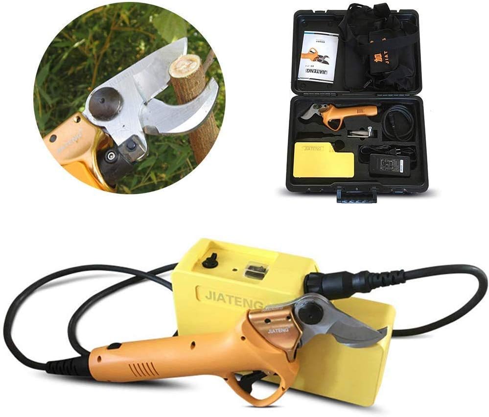 Electric Pruning Shears, Rechargeable Lithium Battery Garden Pruning Shears with Blade Cutting Diameter 45 Mm