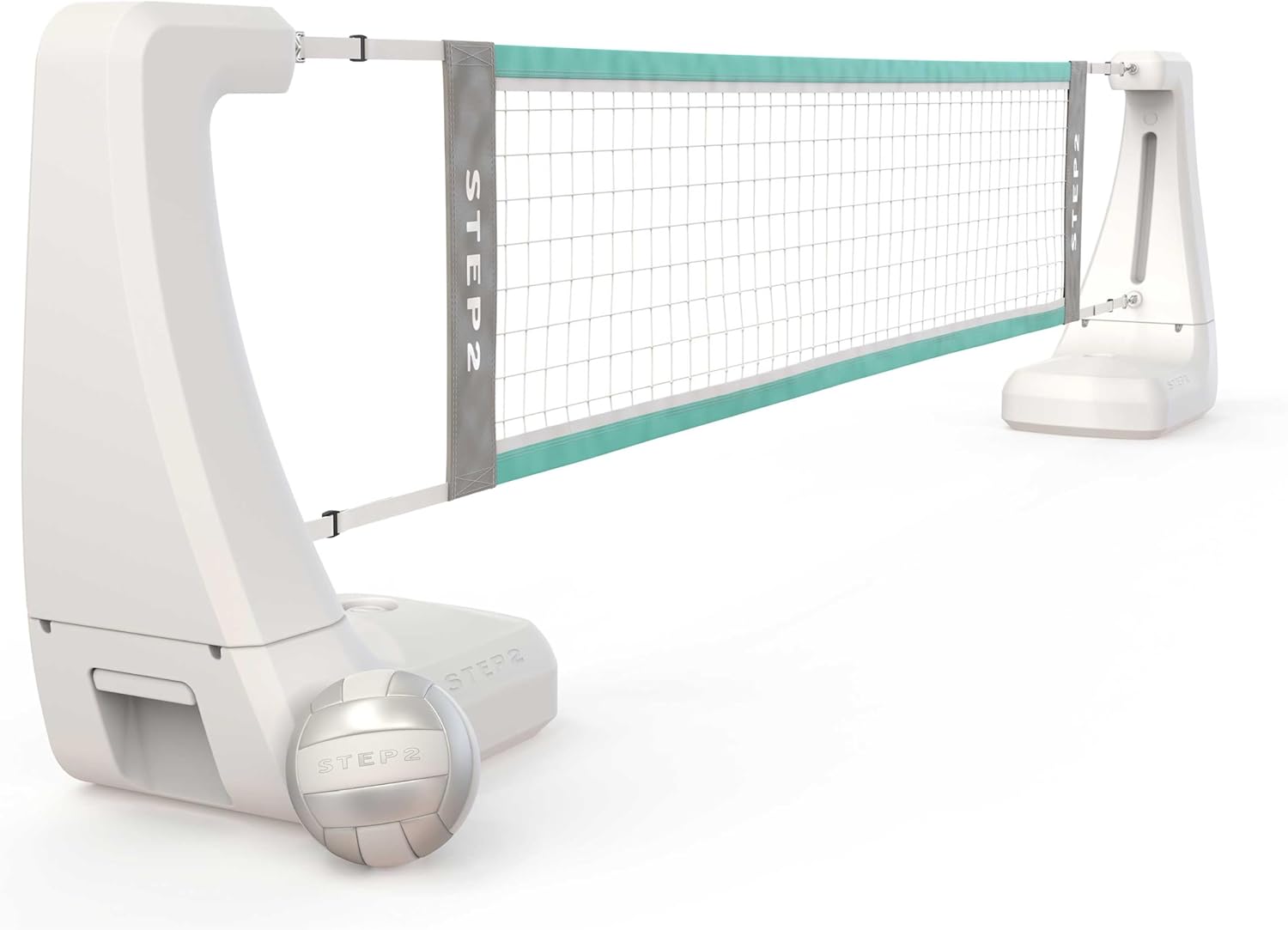 Step2 Vero Pool Volleyball Net, Outdoor/Indoor Waterproof Patio Furniture, Made of Durable Plastic, 15-25 Feet, White