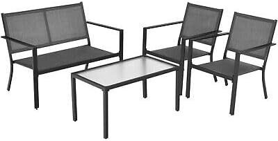 TM Replacement for/Fits Patiojoy Patio Furniture Set 4 PCS Sofa Coffee Table Steel Frame Garden Size : 35” x 19” x 18”, 28” x 23” x 32”, 28” x 42.5” x 32”