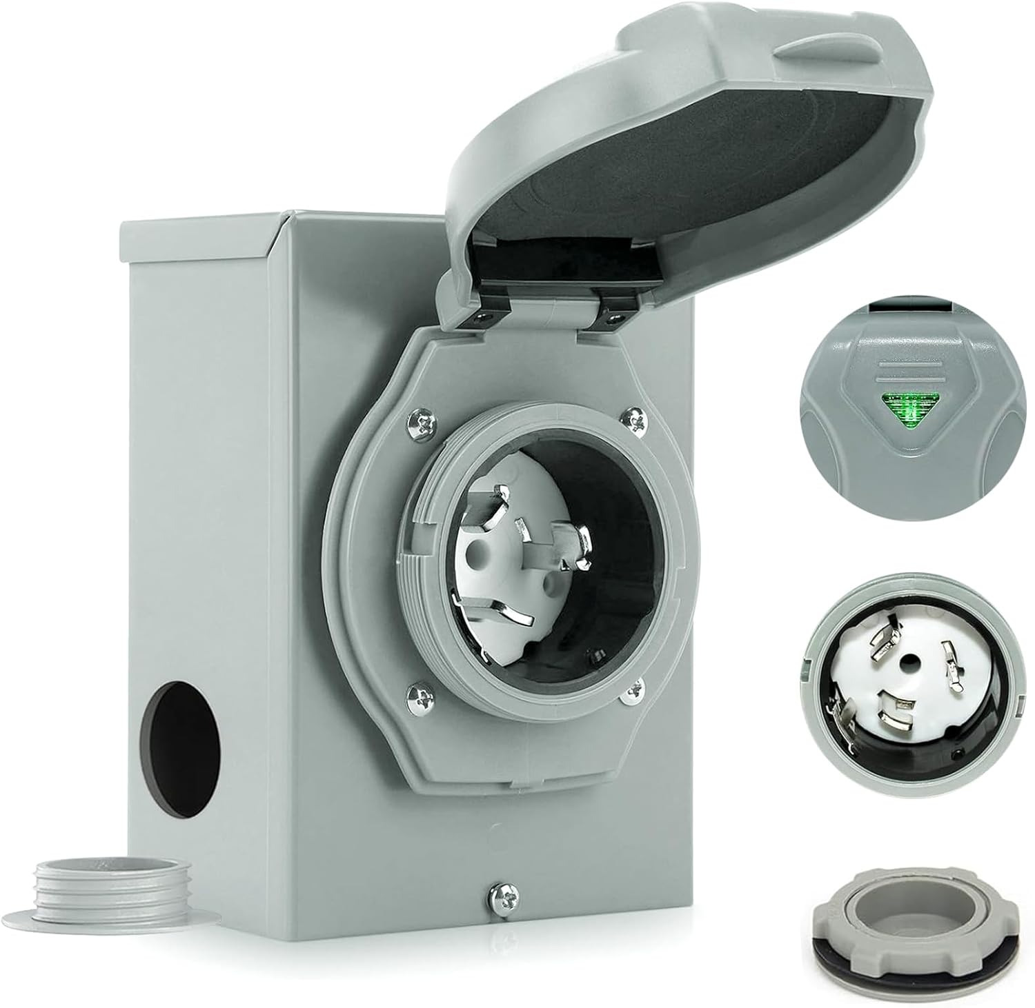 50 Amp Generator Power Inlet Box and 20FT L14-30P to SS2-50R Adapter Extension Cord