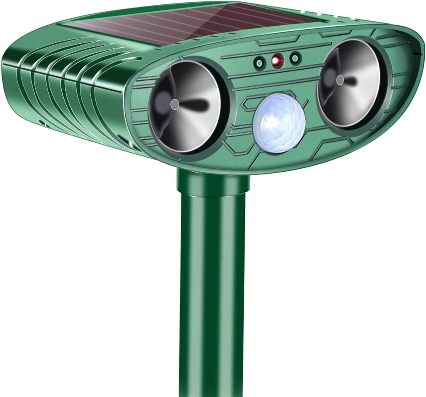 Ultrasonic Solar Animal Repeller, Deer Repellent Devices with Motion Sensor, Outdoor Waterproof Animal Deterrent Repel Deer, Cat, Dog, Raccoon, Fox, Skunk, Rabbit, Squirrel