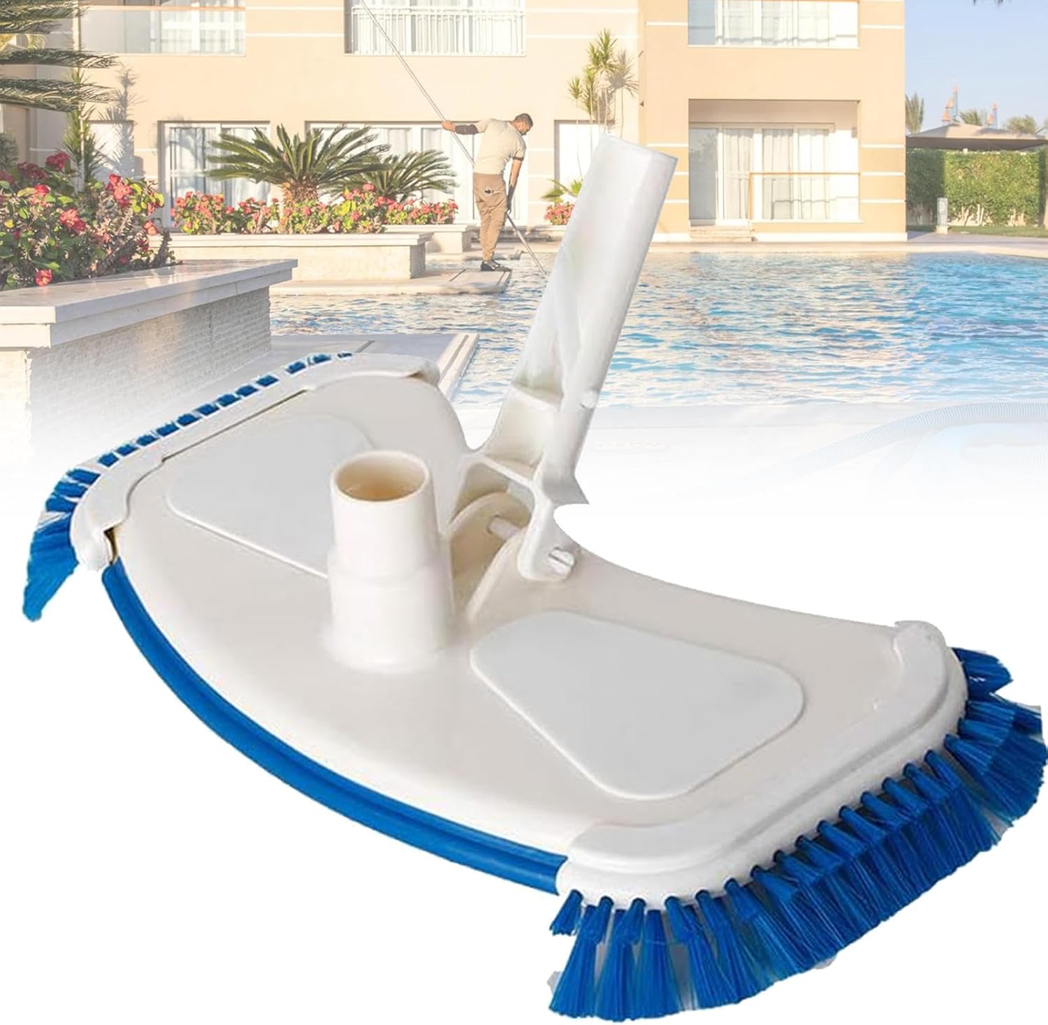 Swimming Pool Suction Vacuum Head Brush Cleaner, Above Ground Inground Cleaning Tool Part for Spa Hotel, Water Parks, Aquariums