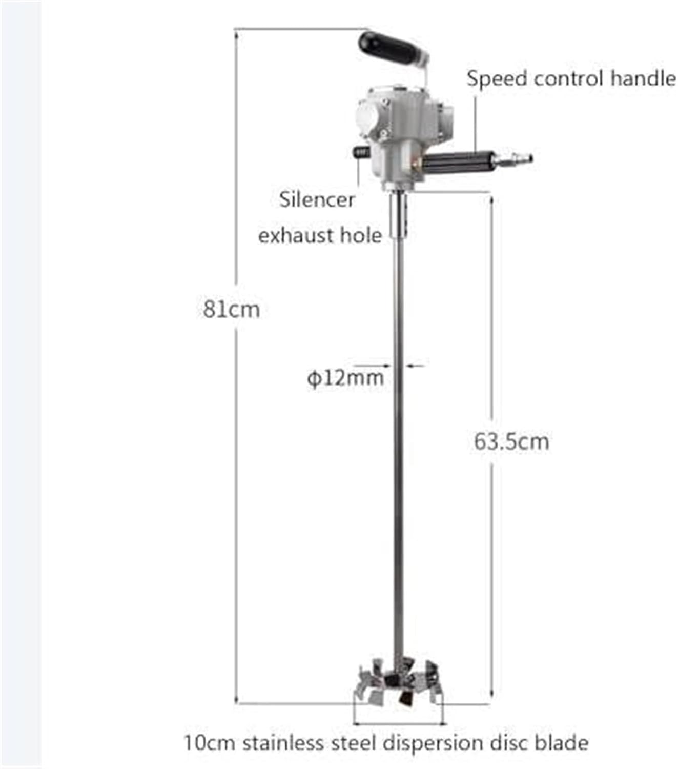 Concrete Mixer, Drum Pneumatic Mixer Machine, Handheld Paint Mix Tool, for Chemistry Liquid Stirring Dye Mixing Paint Mixing