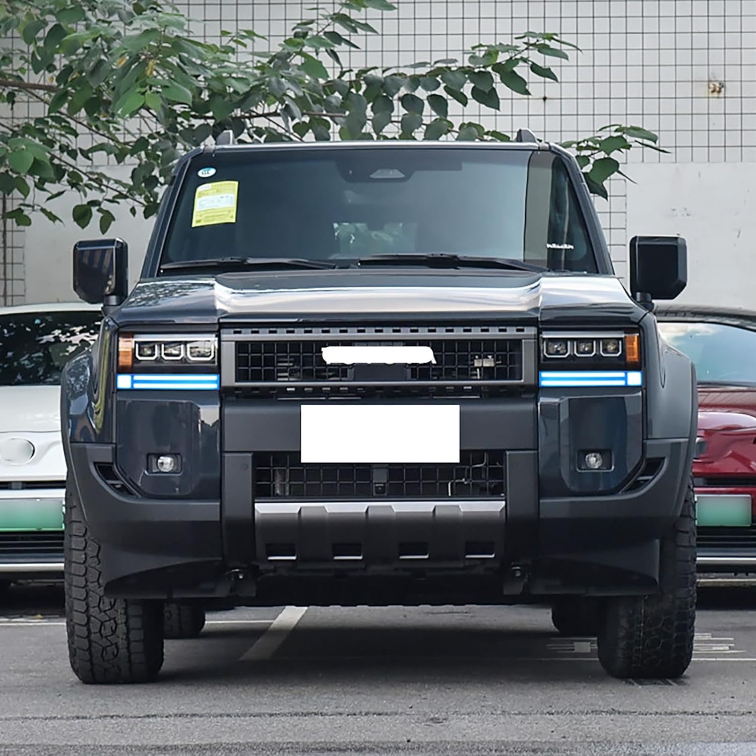 DRL LED Fog Light Front Bumper Light Fit for 2024 2025 Toyota Land Cruiser Prado LC250 with Amber Turn Signal Daytime Running Light Daylight Driving Lamp LC250 Accessories