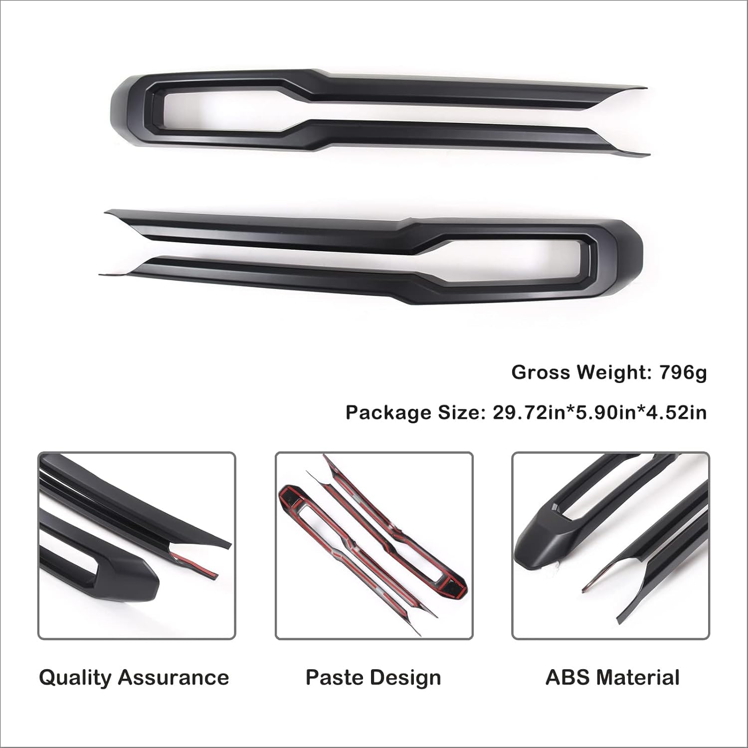 Aunginsy Car Front Bumper Center Grille Strip Frame Trim Compatible with Ford Maverick 2022 2023 2024, Front Headlight Upper Grille Accent Grill Insert Guard Scratches Protector Cover ABS Accessories