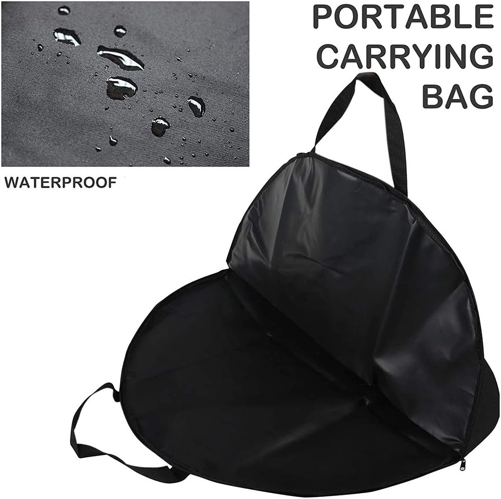 Fire Pit Foldable Wood Burning Bonfire Firebowl, with Mesh Screen Cover Waterproof Fabric 26 Inch Fire Pit, for d