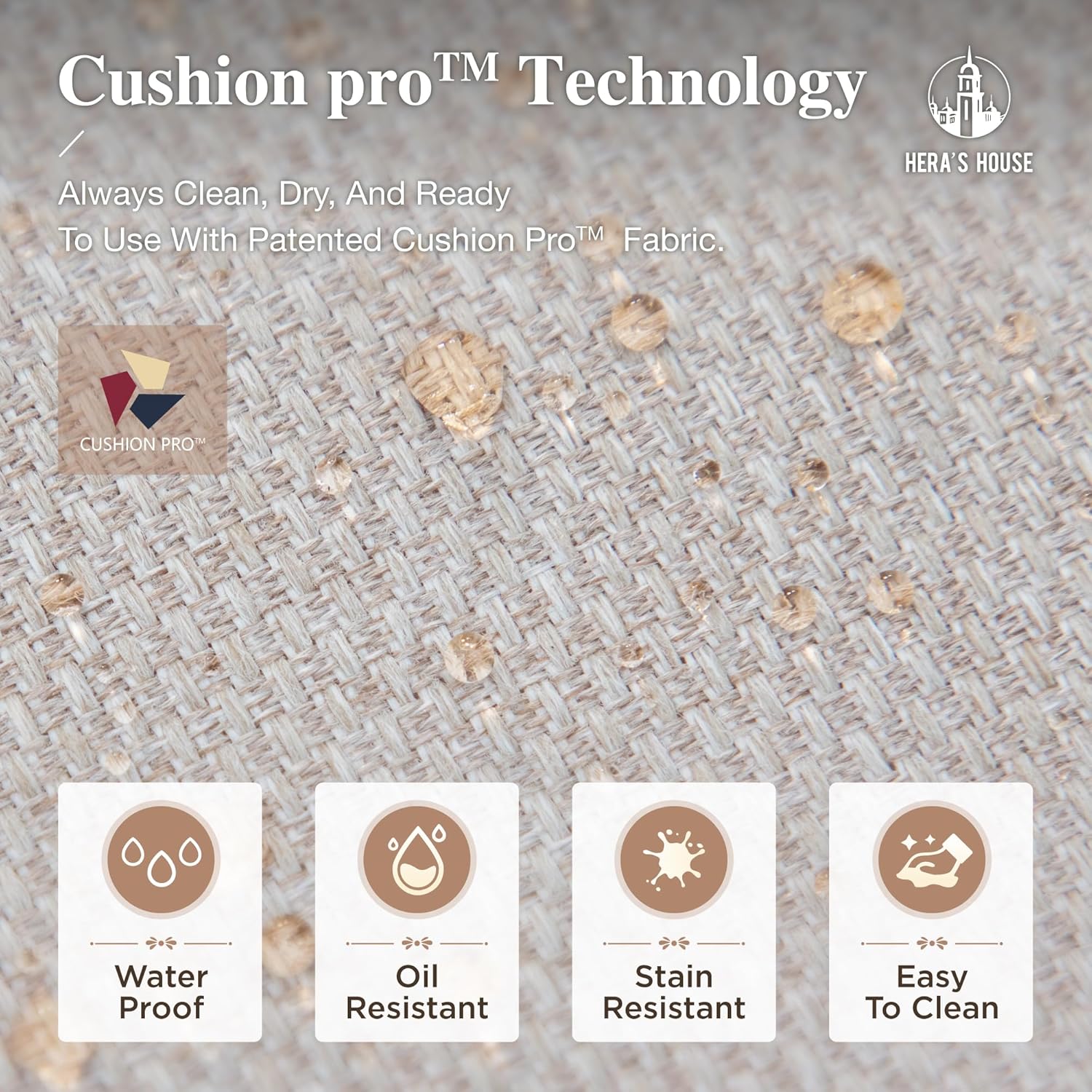 HERA'S HOUSE 4 Piece Patio Furniture Set with 56