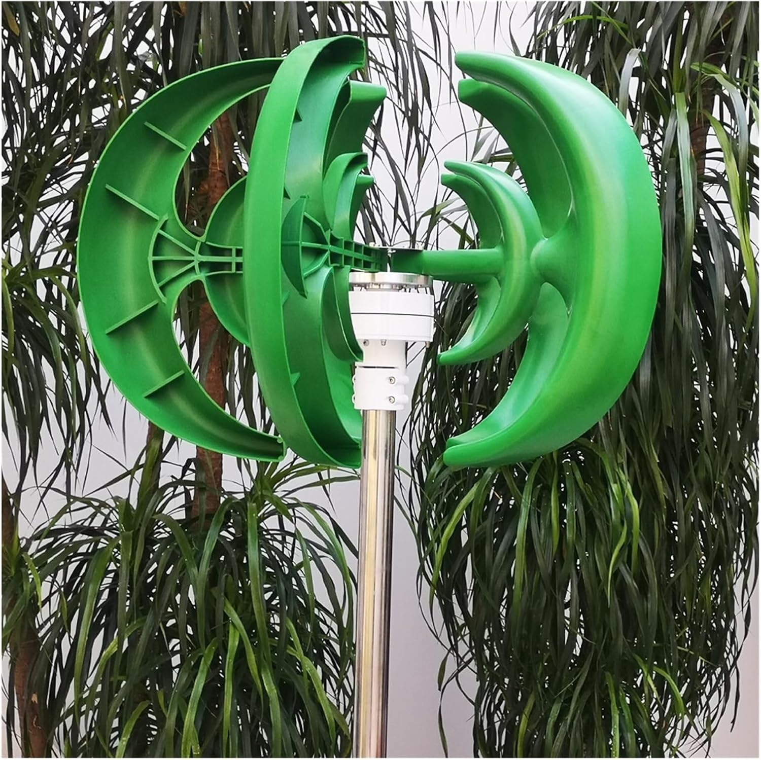 Vertical Wind Turbine 2000W 12V 24V 48V Permanent Magnet Generator with Mppt Controlle Low Starting Speed for Home(White,with MPPT Controller_12V)